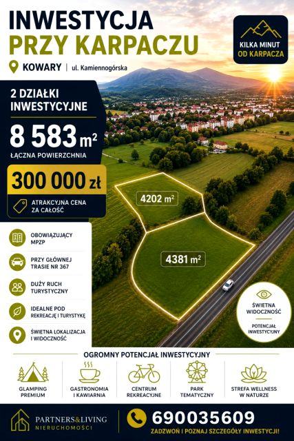 Działka usługowa Kowary