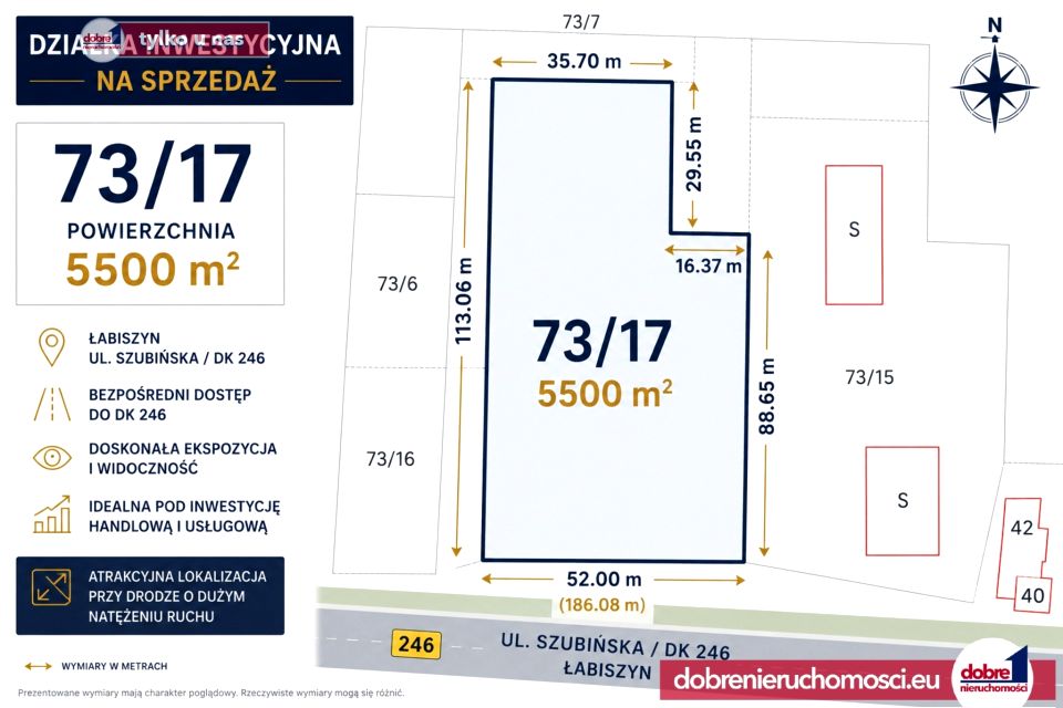 Działka inwestycyjna Łabiszyn