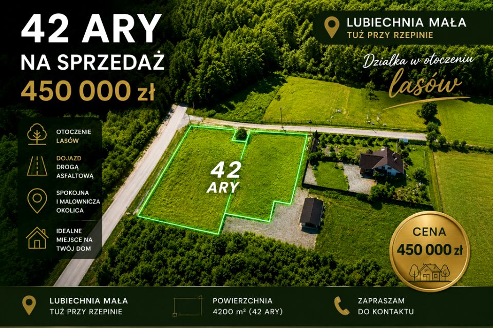 Działka budowlana Lubiechnia Mała