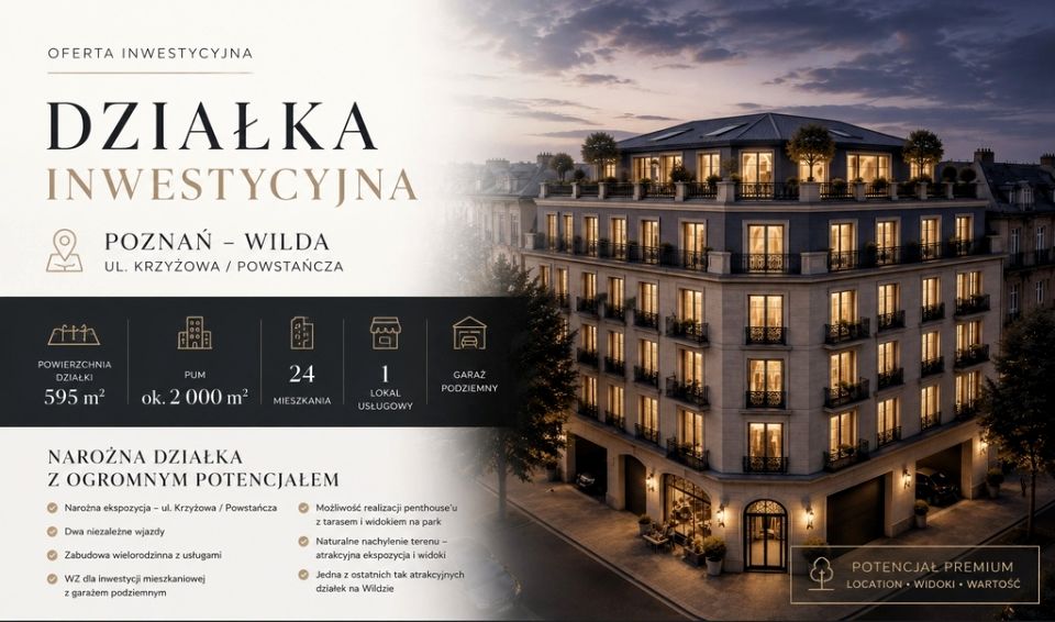 Działka inwestycyjna Poznań