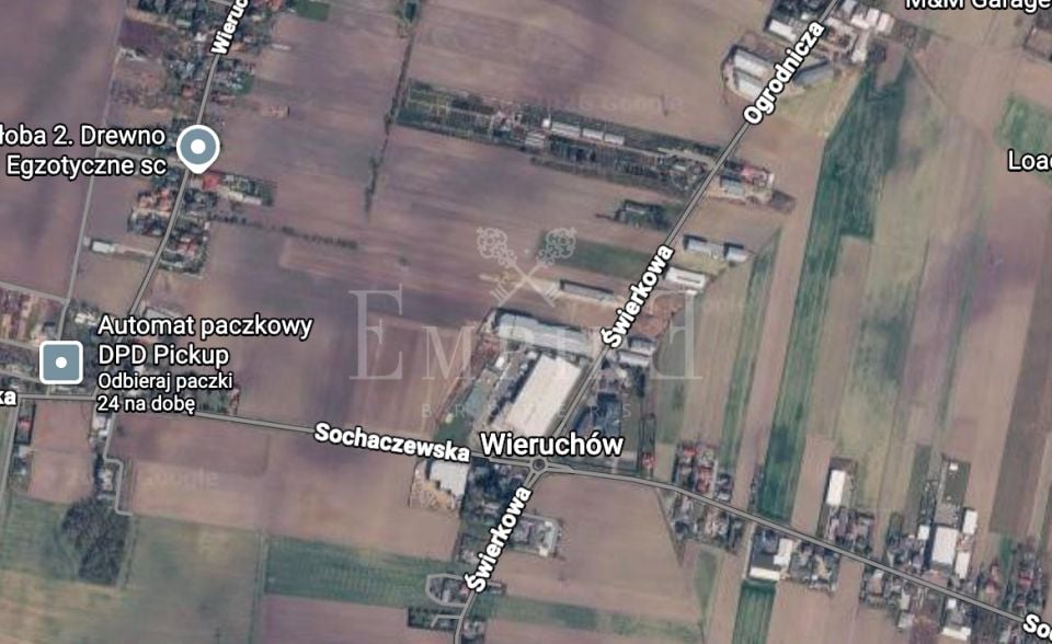 Działka usługowa Wieruchów