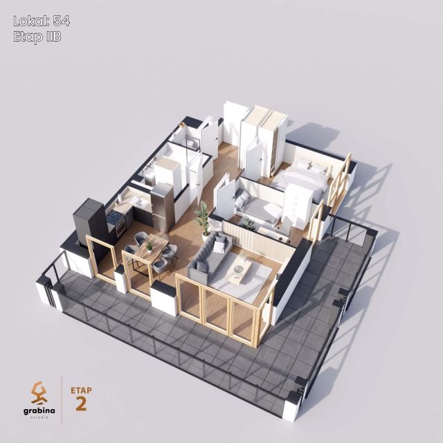 Mieszkanie apartamentowiec przy lesie