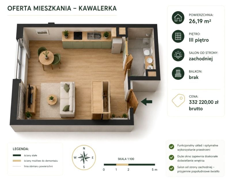 Mieszkanie przy lesie