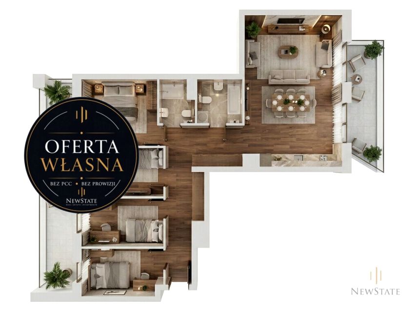 Mieszkanie apartamentowiec przy lesie