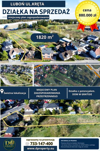 Działka budowlana Luboń