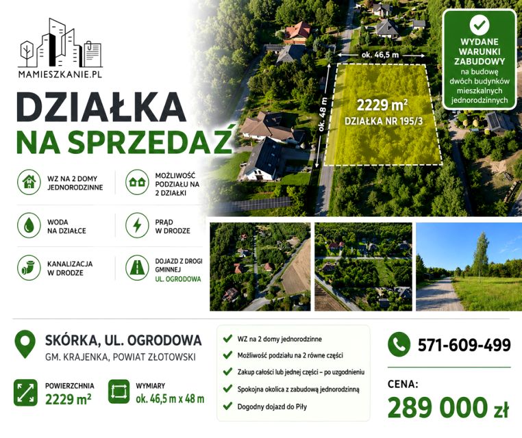 Działka budowlana Skórka