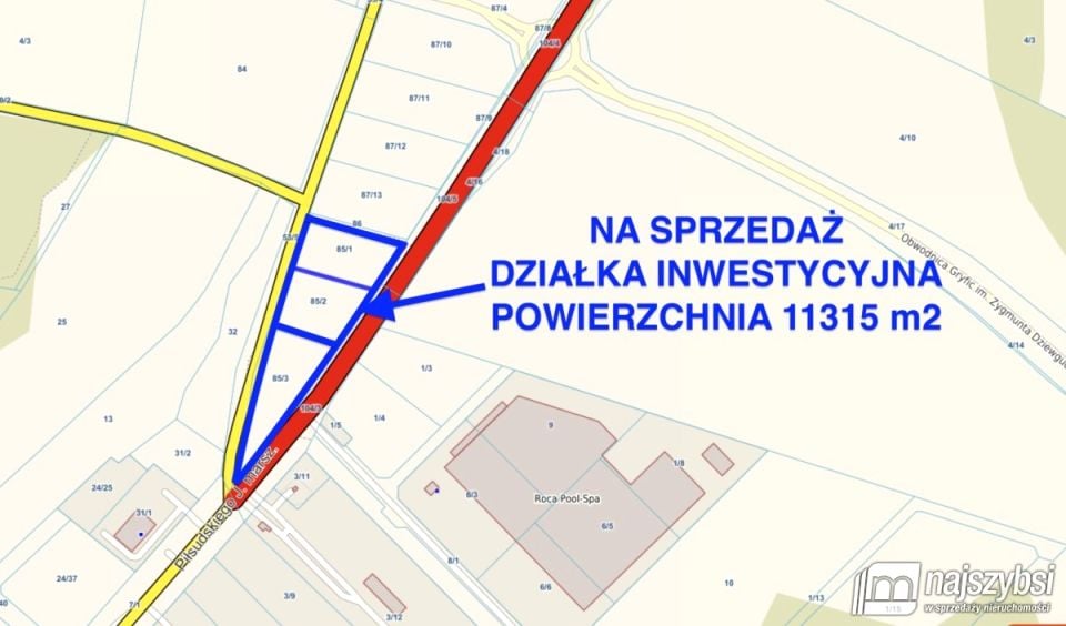 Działka inwestycyjna Gryfice