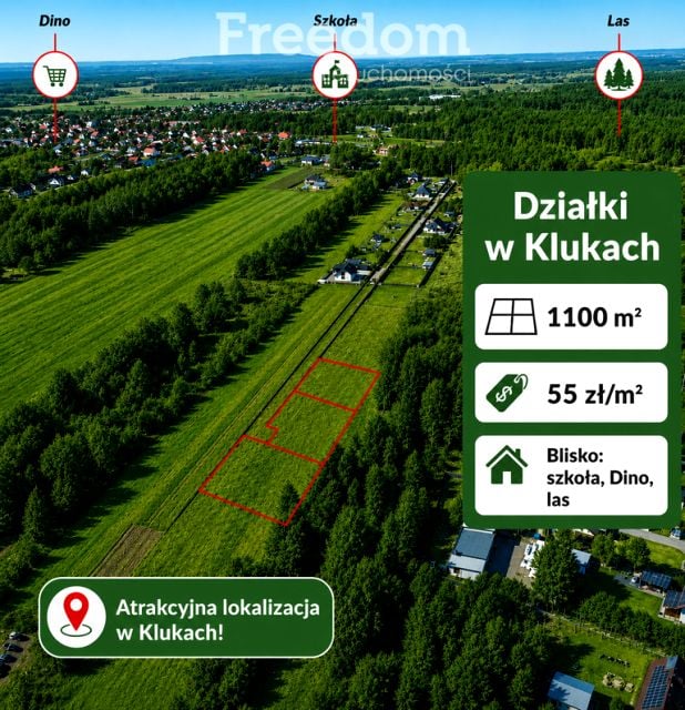 Działka budowlana Kluki