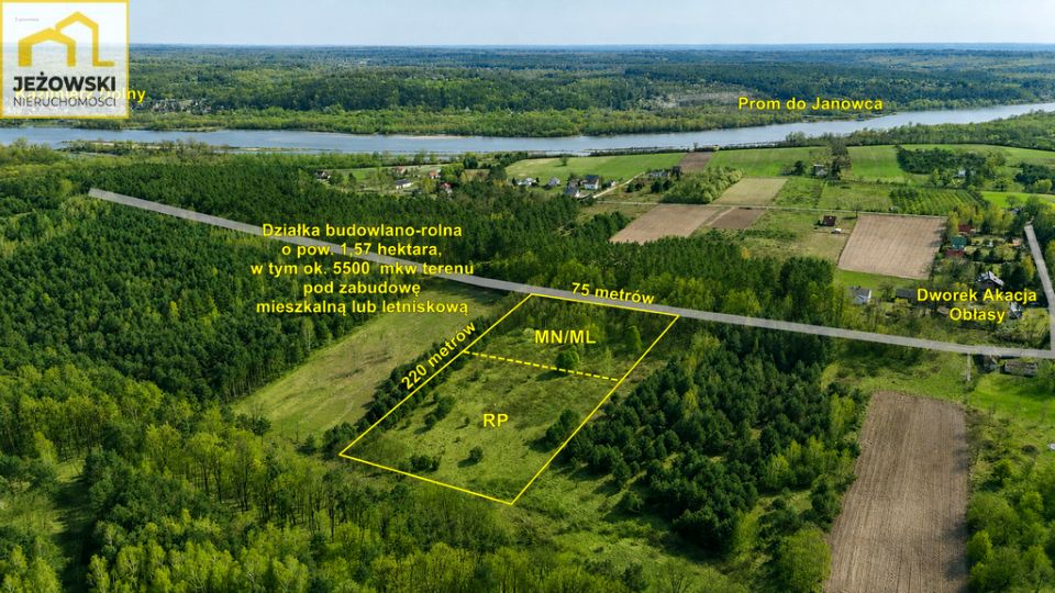 Działka budowlano-rolna Oblasy