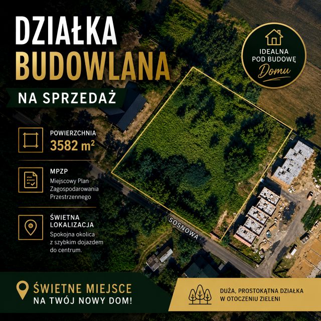 Ogrodzona działka sprzedam