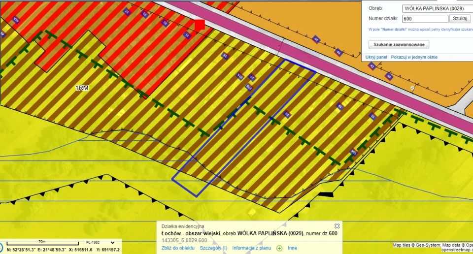Działka budowlana Wólka Paplińska