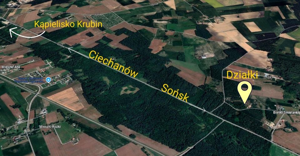 Działka budowlano-rolna Bieńki-Śmietanki sprzedam