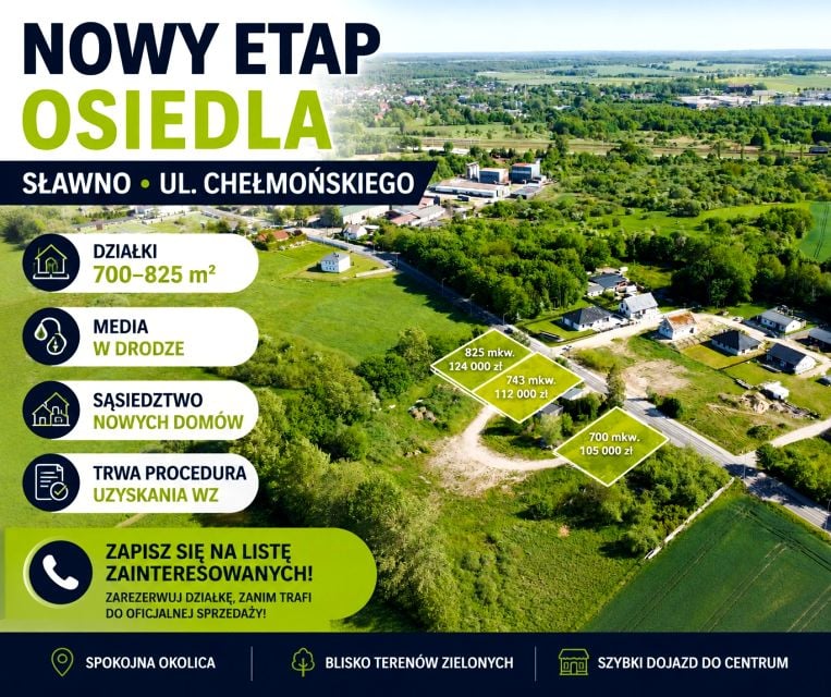 Działka budowlana Sławno
