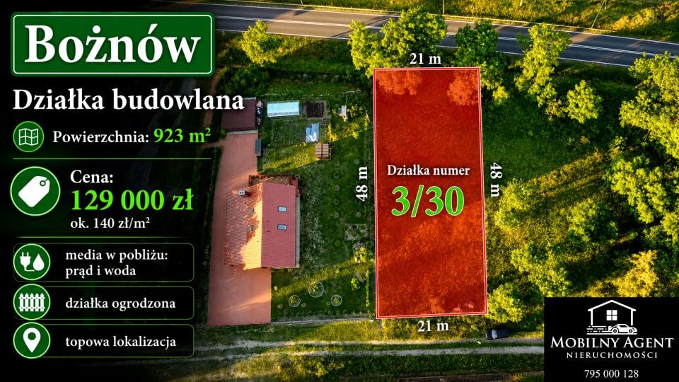 Działka budowlana Bożnów