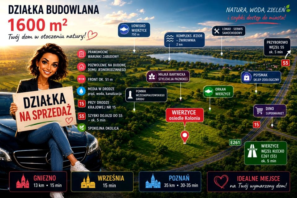 Działka budowlana Wierzyce