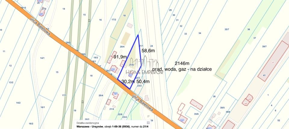 Działka usługowa Warszawa
