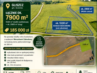 Działka budowlano-rolna Gliszcz