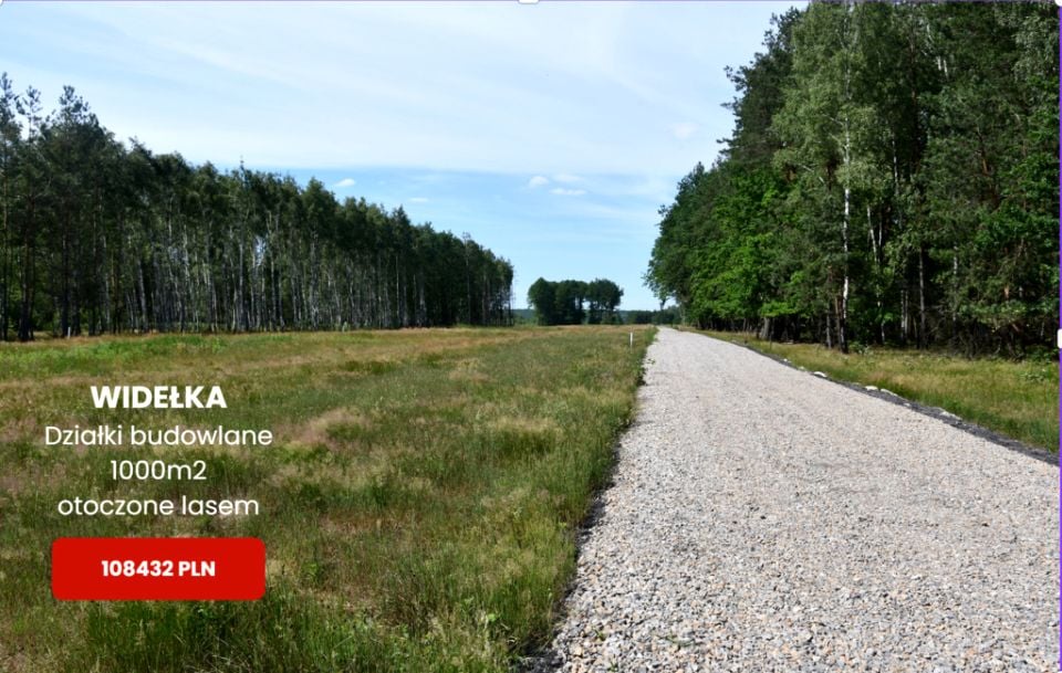 Działka budowlana WIDEŁKA