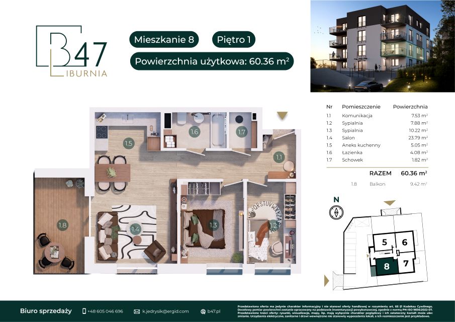 Mieszkanie Liburnia, ul. Bucewicza 47