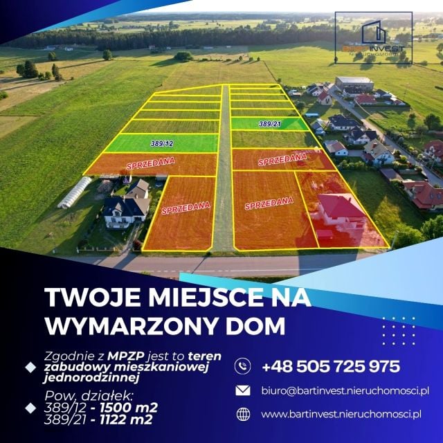 Działka budowlana Łyse