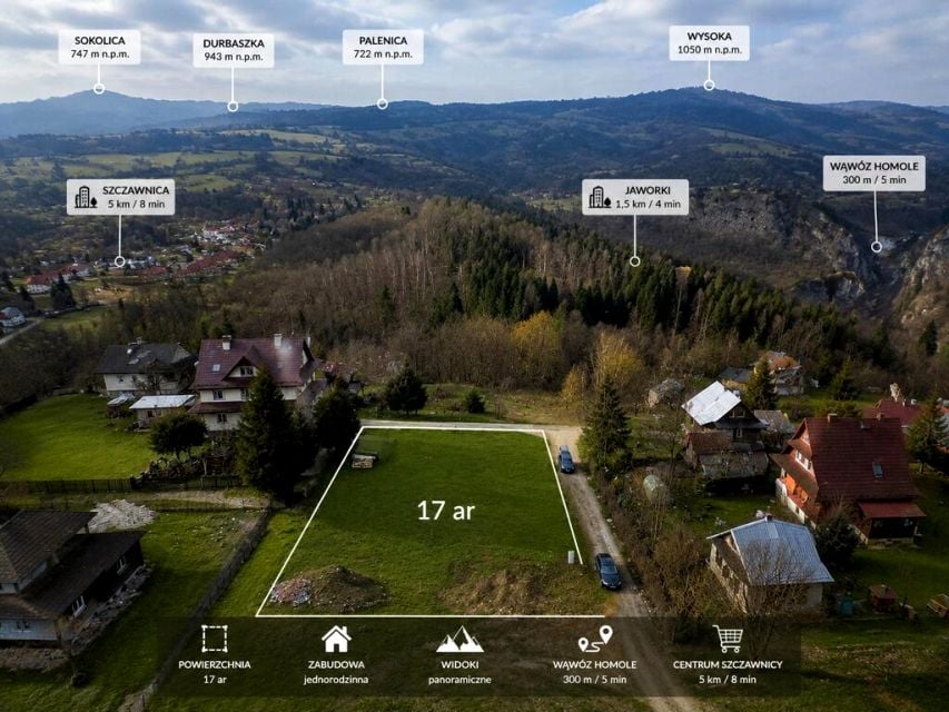 Działka budowlana Szczawnica
