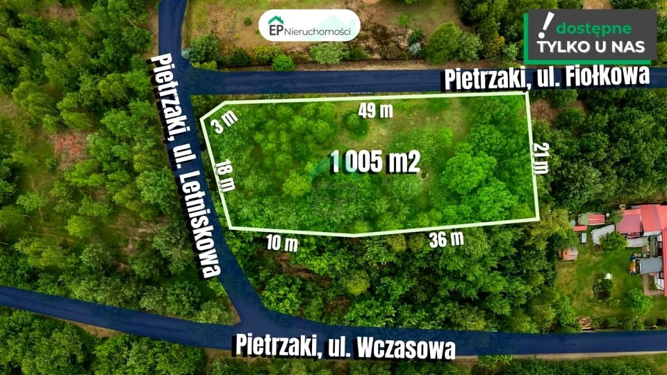 Zabudowana działka Pietrzaki