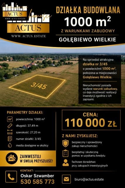 Działka Gołębiewo Wielkie