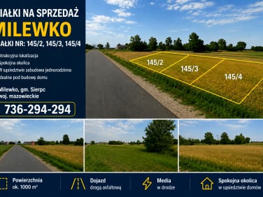 Działka budowlana Milewko