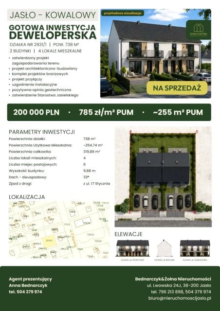Działka inwestycyjna Jasło