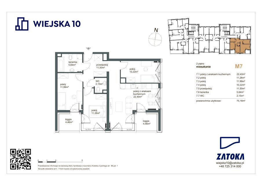 Mieszkanie Chylonia Nowa, ul. Wiejska 10