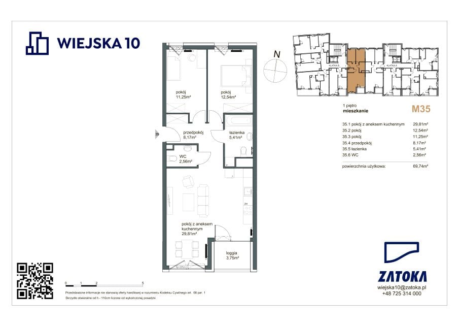 Mieszkanie Chylonia Nowa, ul. Wiejska 10