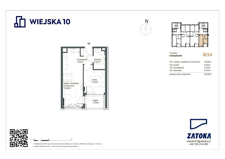 Mieszkanie Chylonia Nowa, ul. Wiejska 10