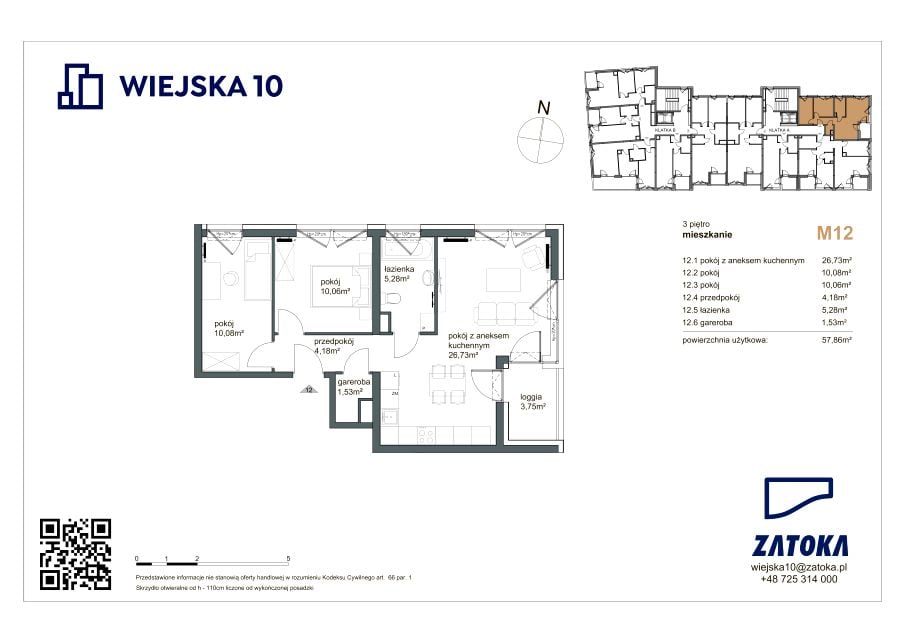 Mieszkanie Chylonia Nowa, ul. Wiejska 10