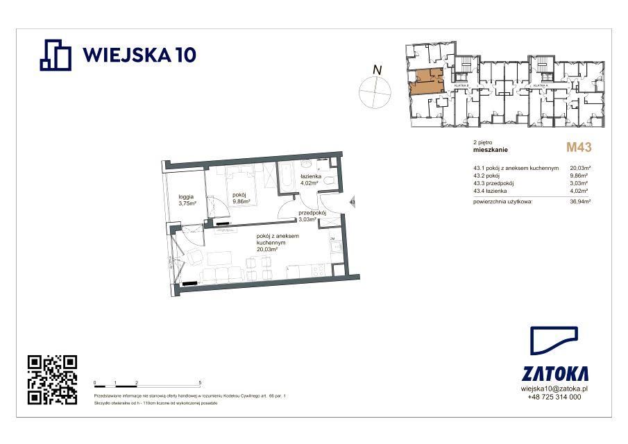 Mieszkanie Chylonia Nowa, ul. Wiejska 10