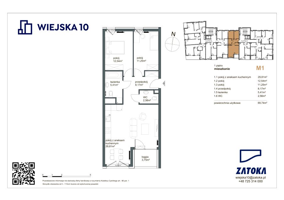Mieszkanie Chylonia Nowa, ul. Wiejska 10