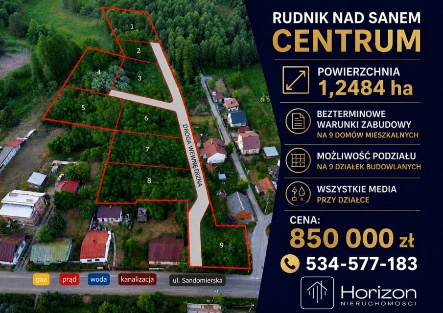 Działka budowlana Rudnik nad Sanem
