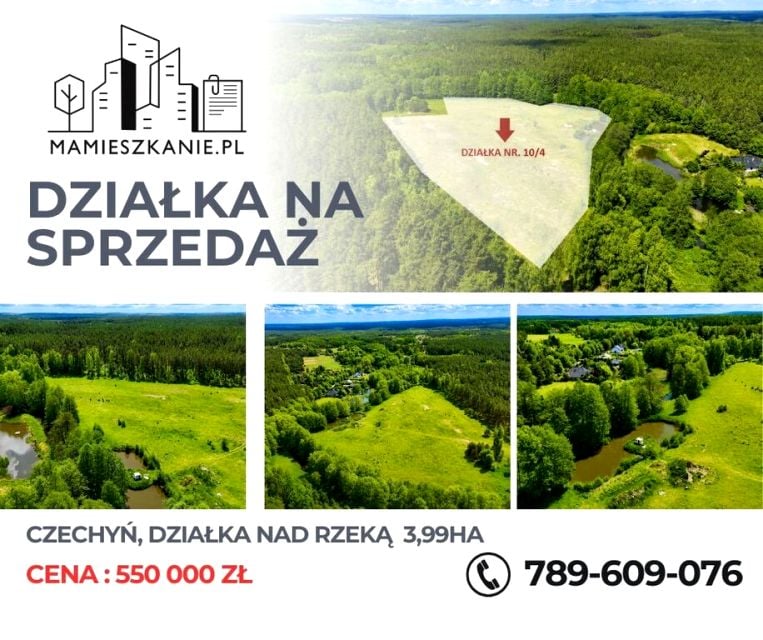 Działka rolna Czechyń