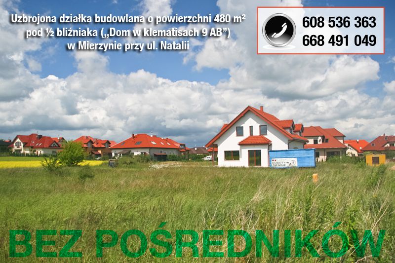 Działka budowlana Mierzyn