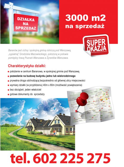 Działka budowlana Baranów